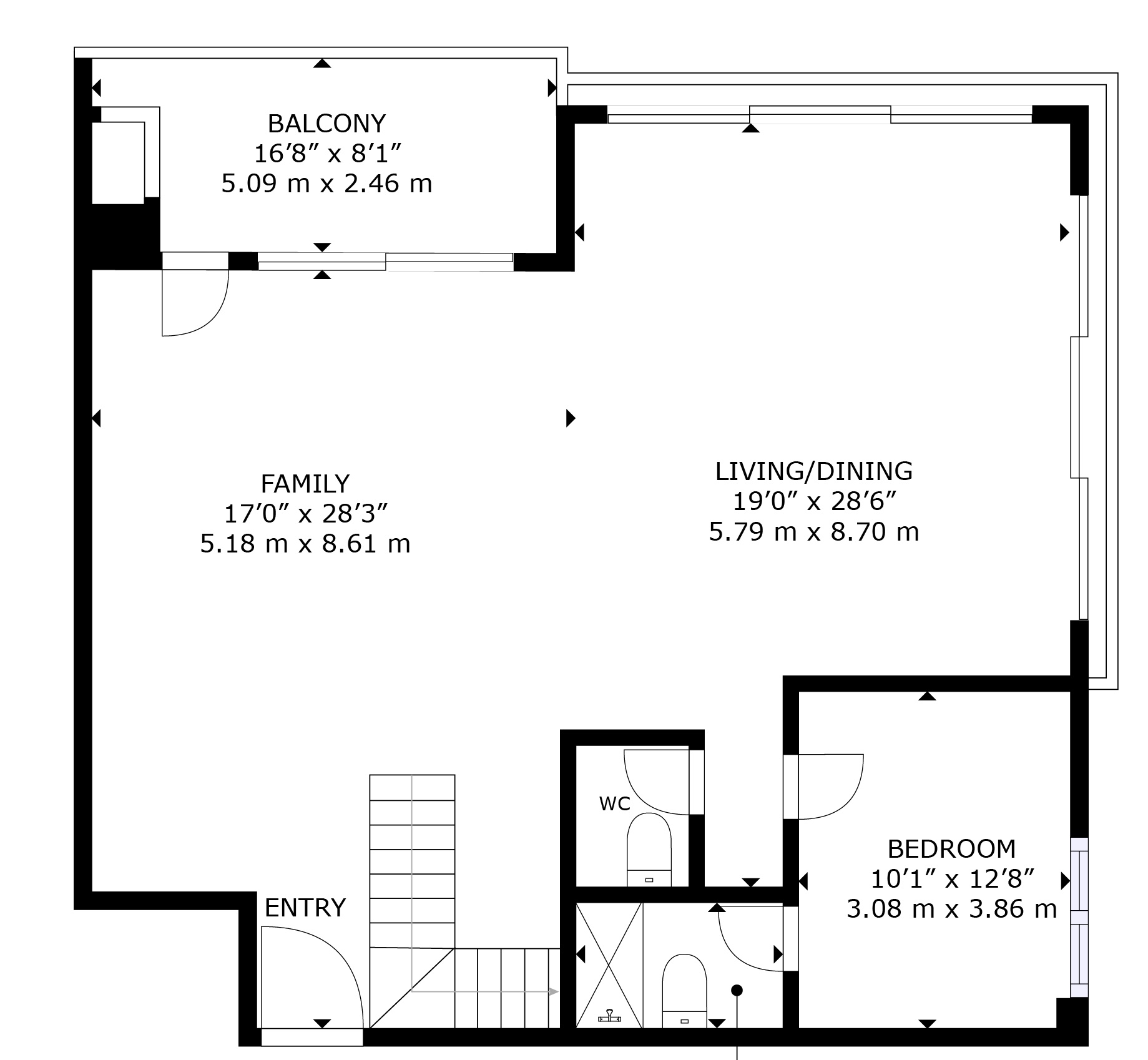 Infinity Blue Duplex Frontfloor-plans-0
